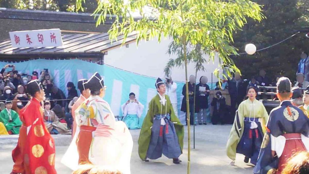 下鴨神社の蹴鞠初め