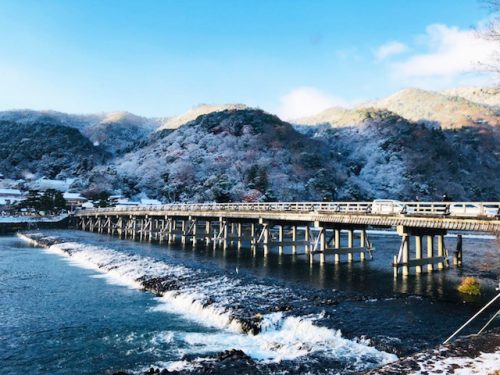 嵐山雪景色