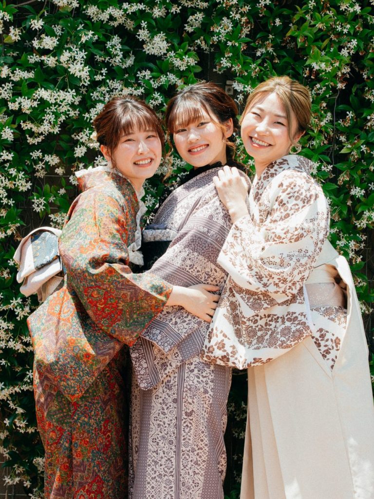 Lace kimono coordination
